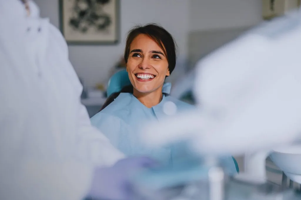Smiling patient after treatment